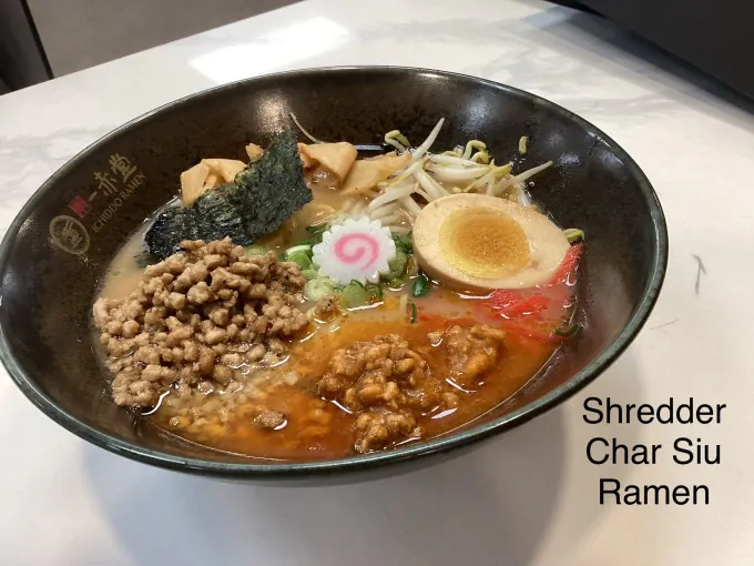 Shredded Char Siu Ramen at Ichiddo Ramen La Crosse, Japanese Restaurant in La Crosse
